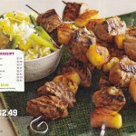 Pork Skewers with Pineapple-Scallion Rice